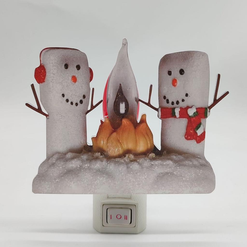 New Fashionable Ghost Campfire Nightlight Ghost Campfire Flickering Plug In Night Light Halloween Ghost Pumpkin Night Light