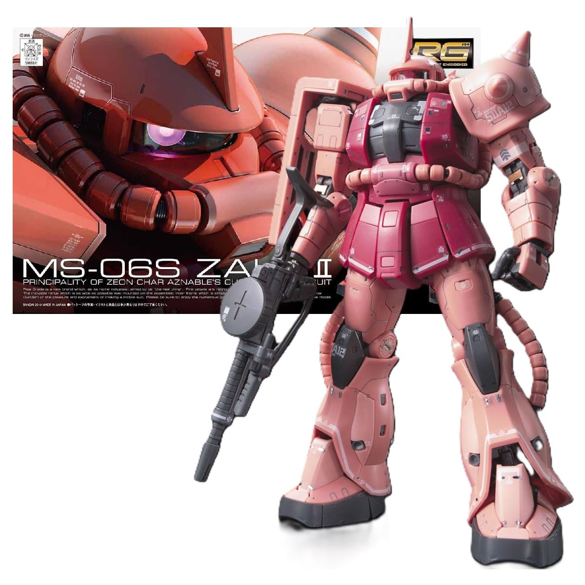 [RG] MS-06S Char s Zaku (Mobile Suit Gundam) 1/144 Scale Pre-Colored Plastic Model Kit