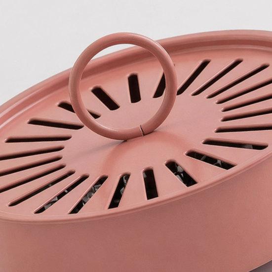 Mosquito Coil Holder with Cover, Fireproof Round Incense Coil Burner, Portable Mosquito Repellent Coil Box for Indoor Outdoor Camping