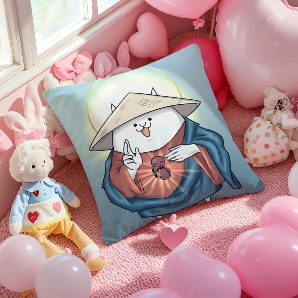 The Battle Cats Game Cushion Cover Pattern Printed Pillowcase for Living Room Sofa Cushion Cover & Bedroom Decor