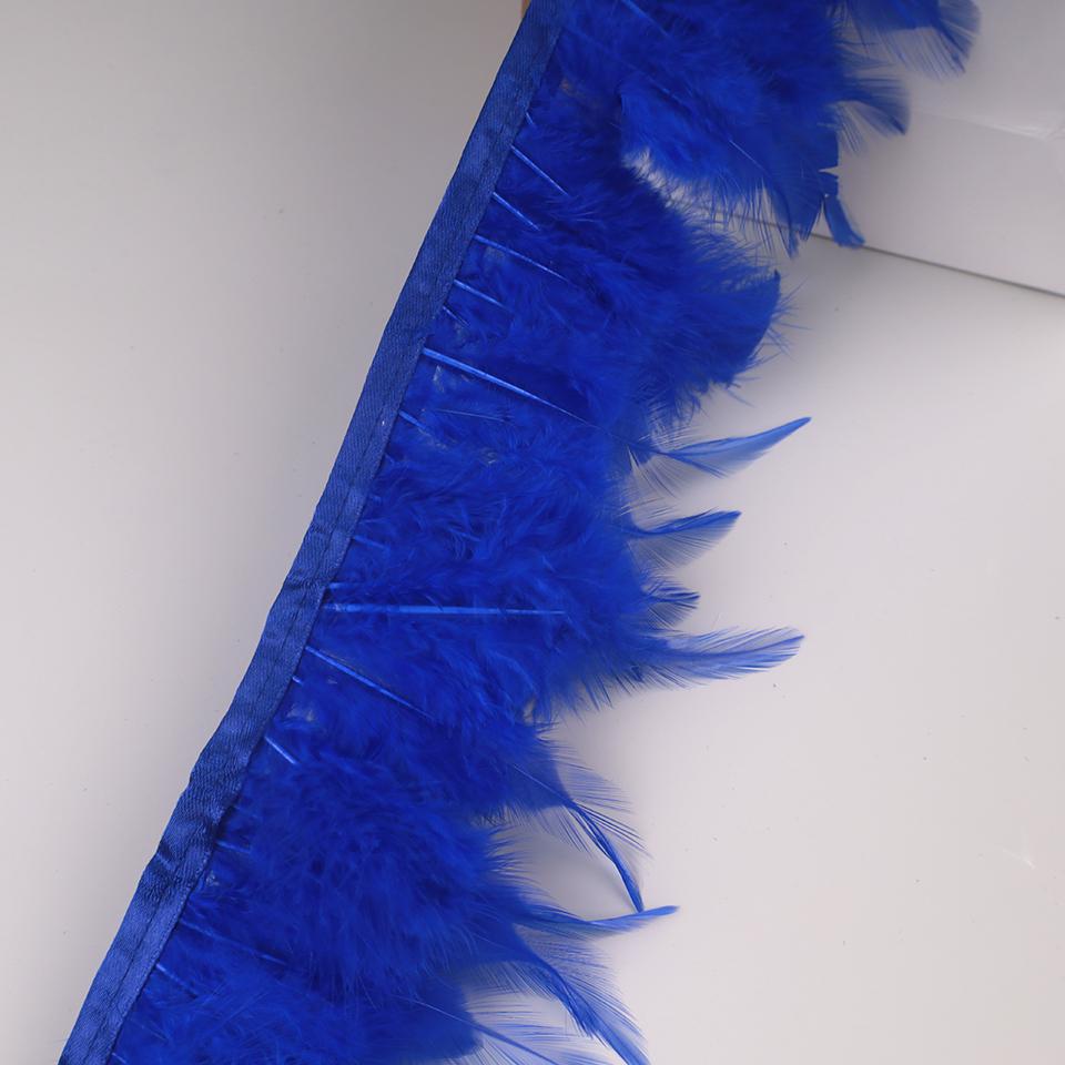 10Meters Hackle Feather Trim Rooster Neck Feather Ribbon Pheasant Feathers Fringe for Crafts Accessories Sewing Decoration