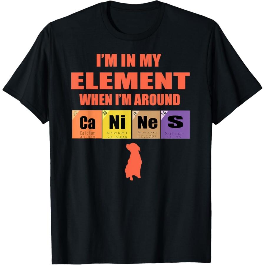 

Clever Dog Lover Periodic Table Of Elements Dog Trainer T-Shirt XXXXXL різнокольоровий