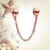 Sparkling Safety Chain Collection Charm Bead Charms Triple Clear Stone Safety Chain Safety Chain Clip Compatible With Authentic Bracelets Do It Yourse
