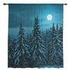 Schneeszene Wald Mond Modern Tüll Vorhänge Für Wohnzimmer Schlafzimmer Zuhause Küche Fenster Transparente Vorhänge