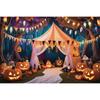 Halloween Outdoor Baby Party Decoration Background Pumpkin Shop Home Decoration Background Studio Photography Background