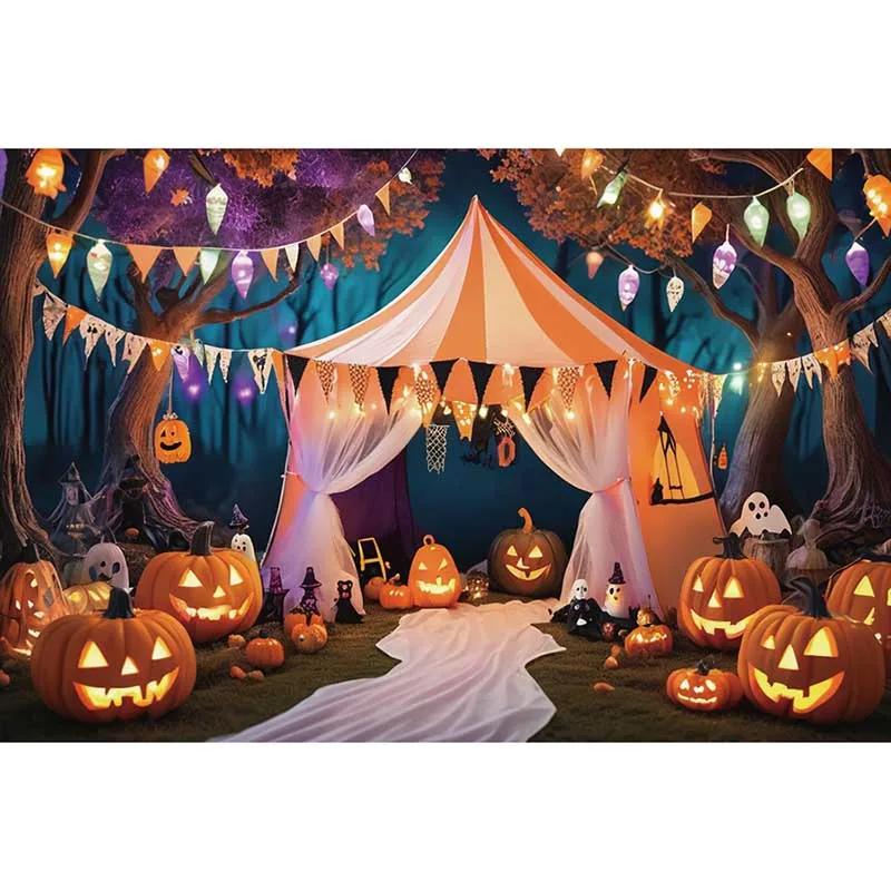 Halloween Outdoor Baby Party Decoration Background Pumpkin Shop Home Decoration Background Studio Photography Background