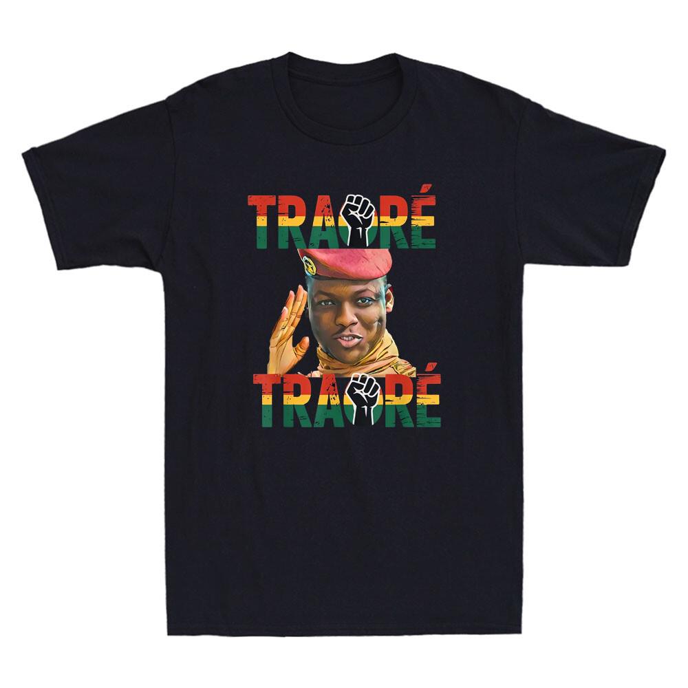 Burkina Faso- Ibrahim Traoré Thomas Sankara Vintage Men039;s Short Sleeve T-Shirt Unisex T-Shirt XXL