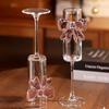 Elegant Butterfly Champagne Glass Crystal Wine Cup Cocktail Juice High Footed Goblet