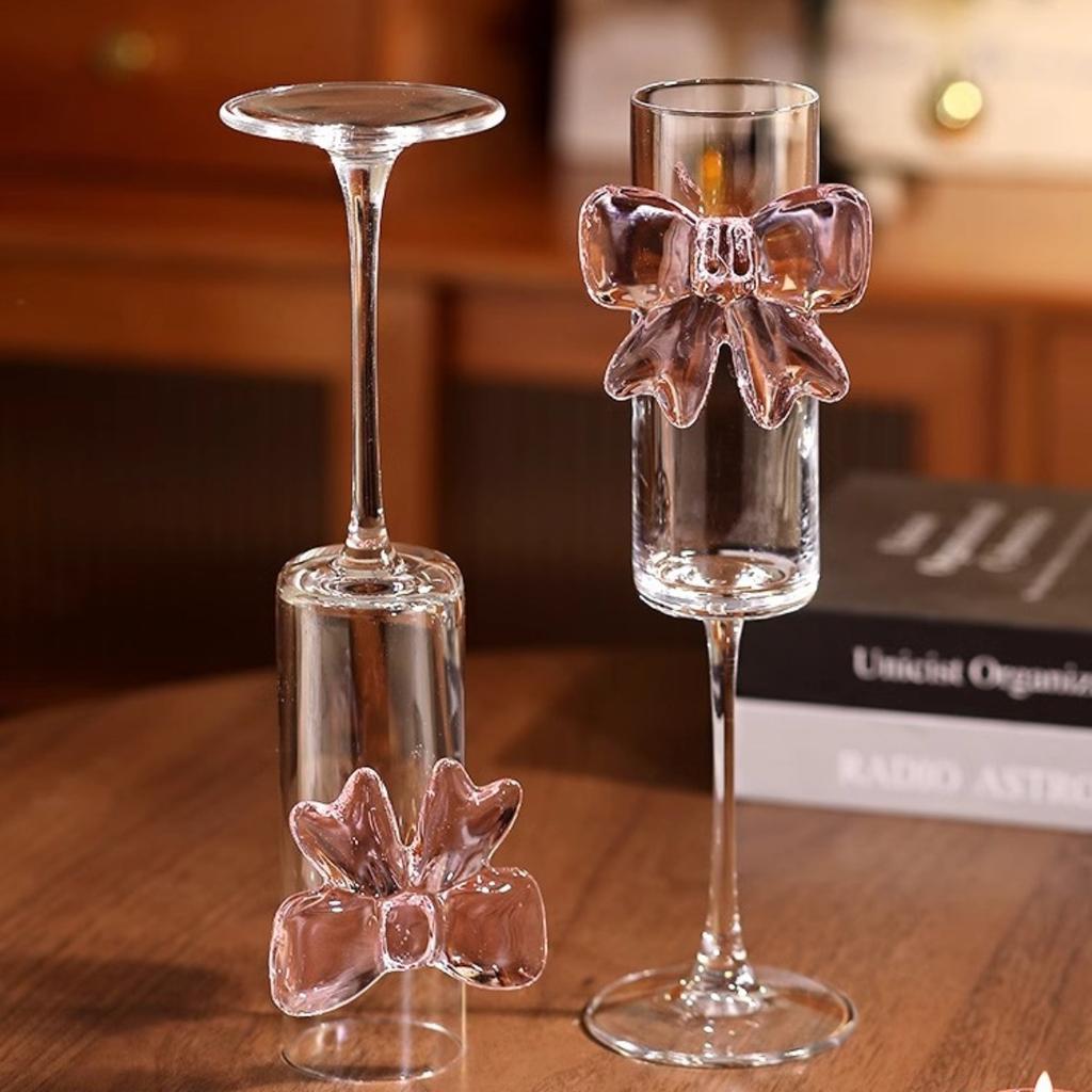 Elegant Butterfly Champagne Glass Crystal Wine Cup Cocktail Juice High Footed Goblet
