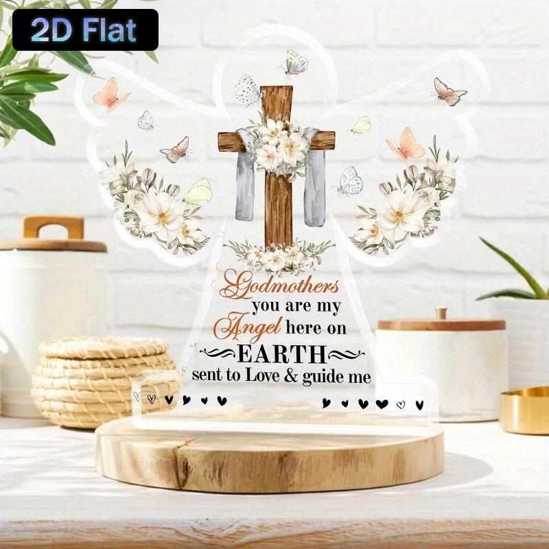 

2D Flat, Acrylic Christian Decorative Plaque,suitable for Living Room, Study Decoration, Room Decoration,indoor/outdoor Use, No Electricity Required 13*13cm