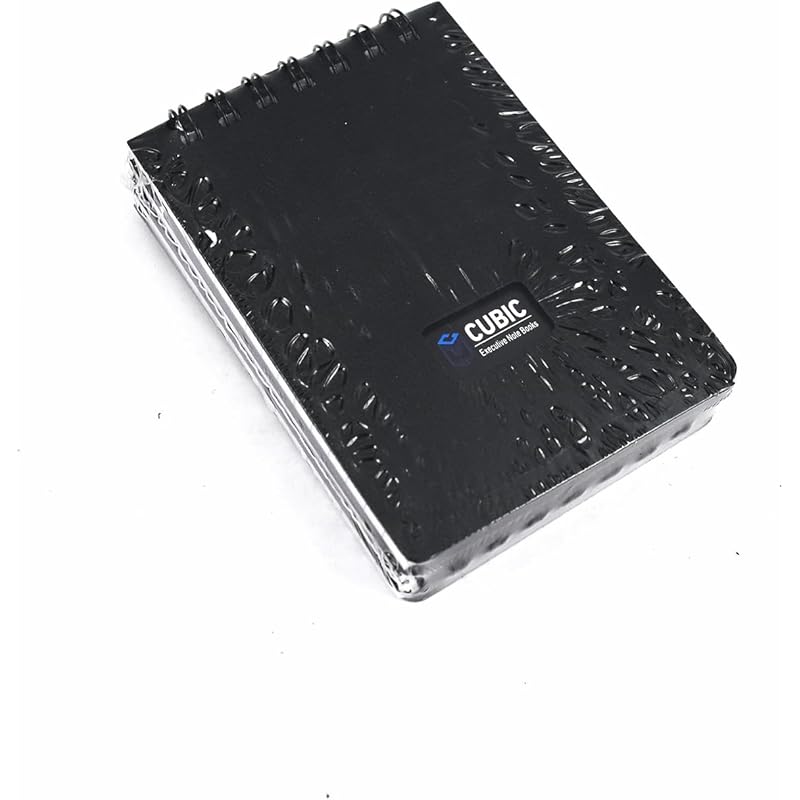 

Cubic A7 Wiro Pocket Notebook - Pack Of 12 (Black) A7 чёрный