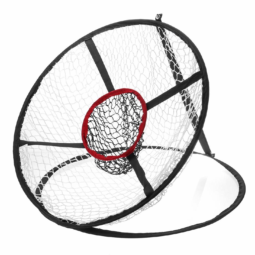 65x Foldable Golf Outdoor Indoor Chipping Pitching Cages Mats Practice Easy Net Golf Training Golf Aids Metal + Net 54CM