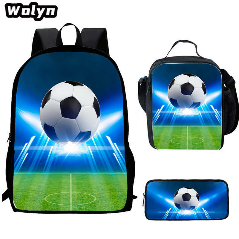 Football School Bag High Definition Waterproof Printing Multi-Functional Load Reduction Ridge Backpack