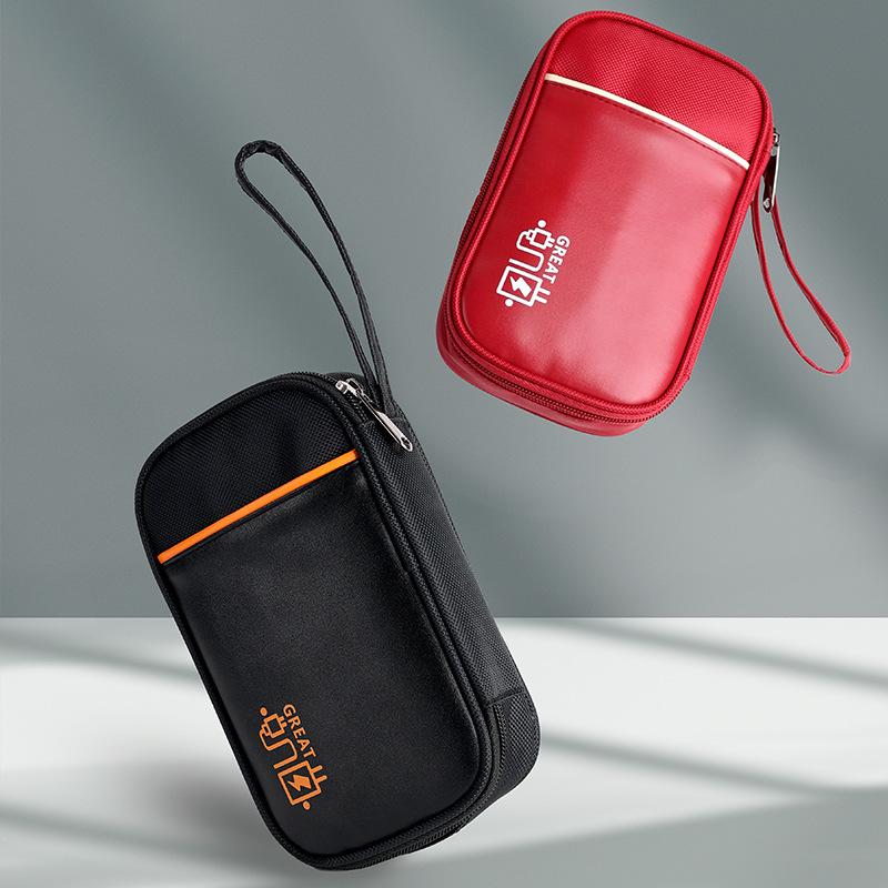 Sac de Rangement Portable à Main pour Accessoires Mobiles - Câbles de Données, Batteries Externes, Écouteurs, Conception Anti-Collision
