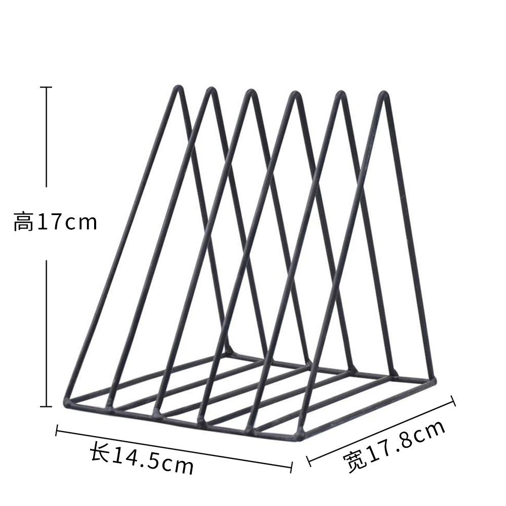 Bookshelf Rack Desktop Metal Book Block Office Newspapers Magazines Storage Scandinavian Decor  Holder Stand Golden Shelf