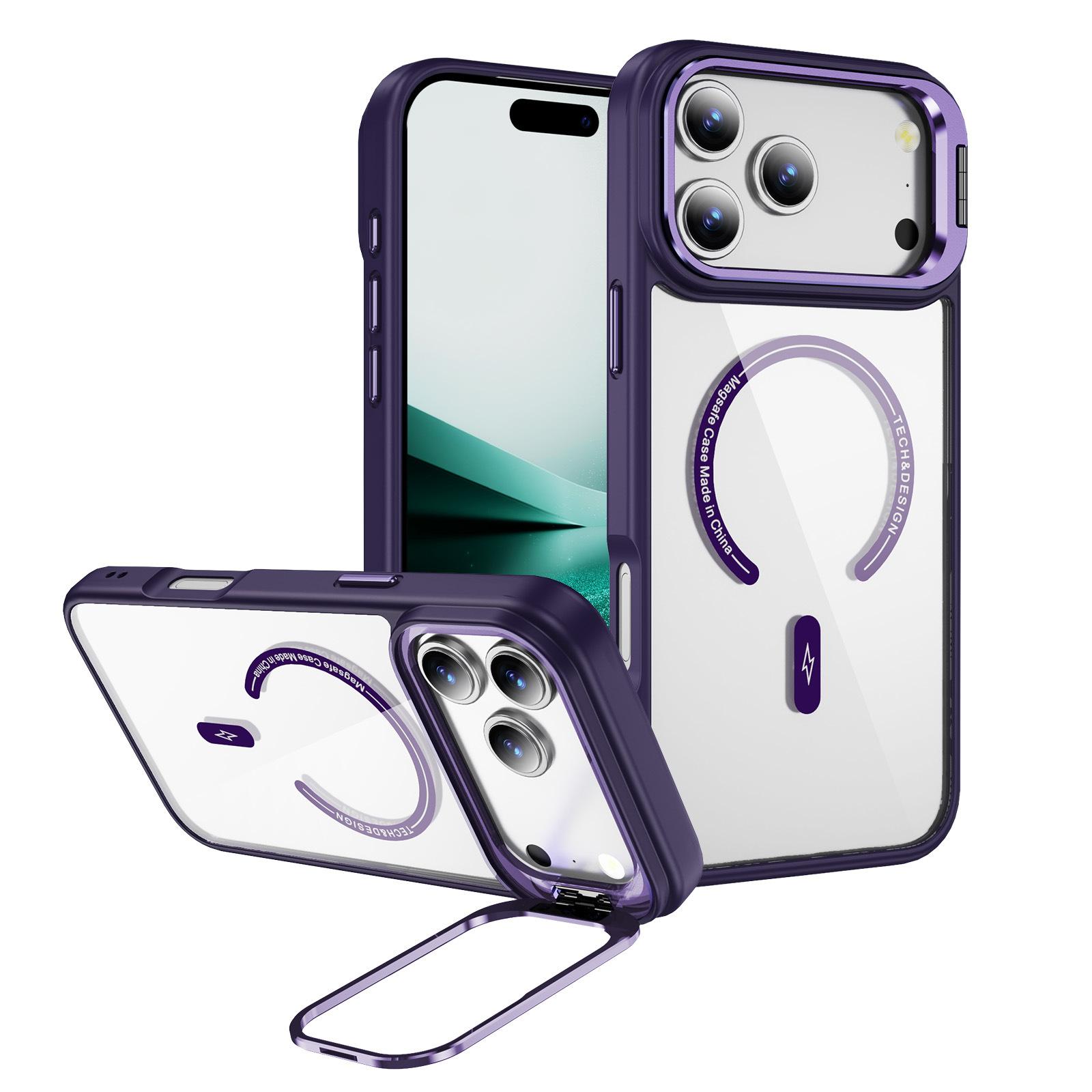 

Mobile Phone Case Ins for Apple for IPhone17pro Sky Mirror Magnetic Shell Lens Shaft Bracket Mobile Phone Case For iPhone11ProMax