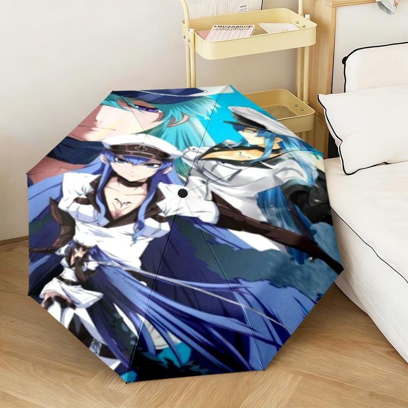 1 Stück Akame Ga Kill Schwert Automatischer Regenschirm - Geeignet für Reisen Outdoor Tragbarer Regenschirm Geburtstagsgeschenk Tägliche Notwendigkeiten