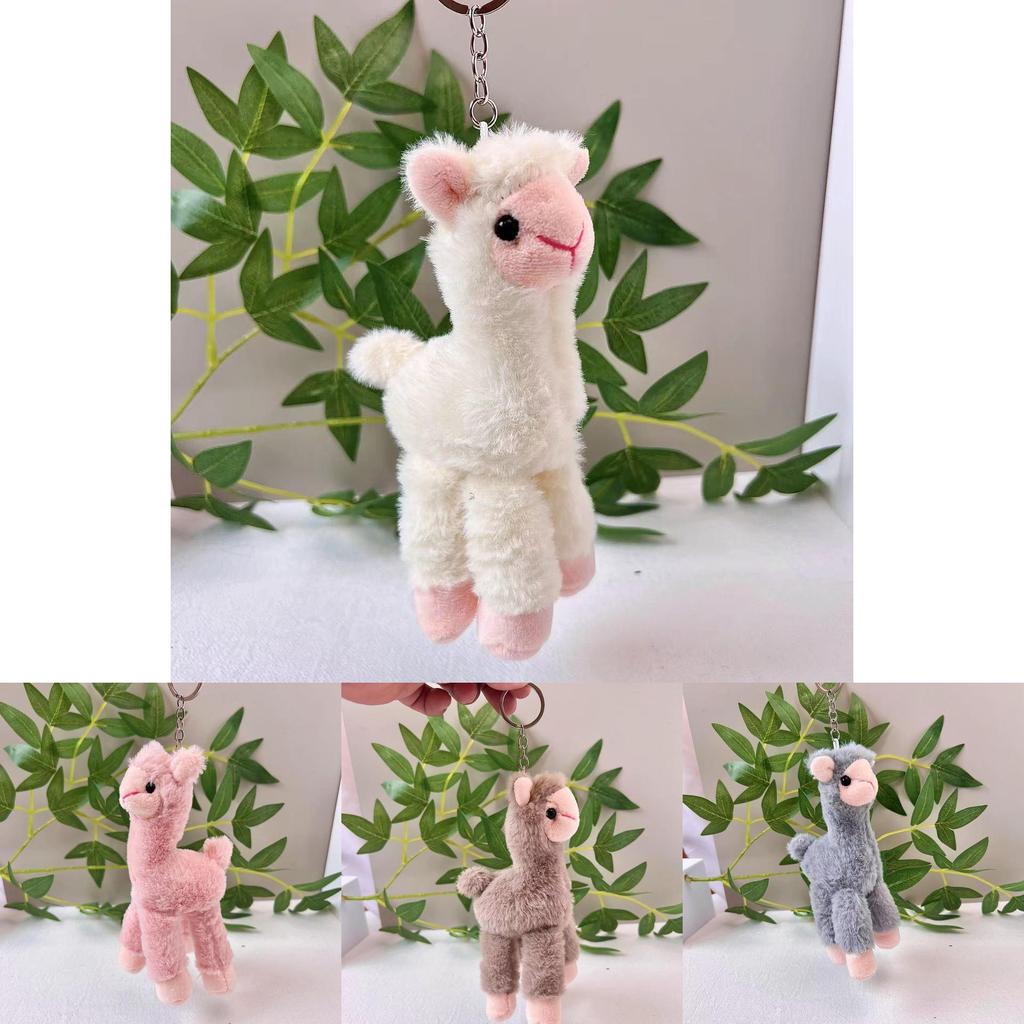 Irresistibly Cute Plush Alpaca Keychain Fluffy Mini Animal Doll For Girls Bags