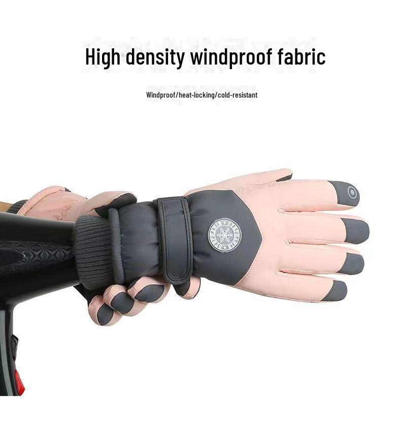 Unisex Vodotěsné lyžařské rukavice s dotykovou obrazovkou - Větruodolné, zateplené a teplé pro cyklistiku