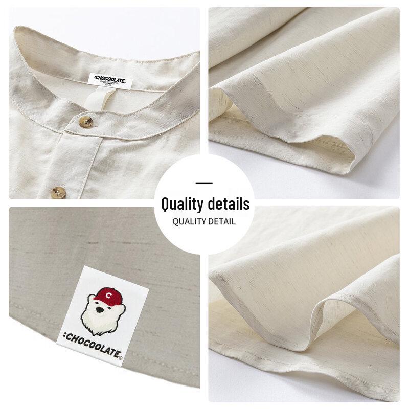Men's Tencel-Linen Blend Casual Two-Piece Set