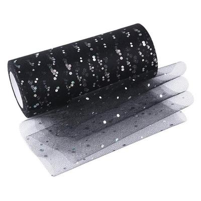 Polyester Shiny Tulle Roll Reuasble Wrapping Mesh Tulle Wedding Costume Decoration