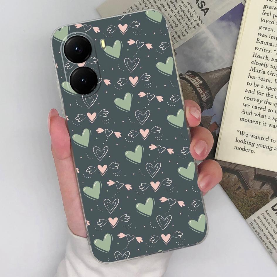 Phone Case For Xaimo Poco X7 X6 X5 X4 X3 M5 M6 M7 F4 14T 15 Pro Plus Pretty Love Heart Patterns Clear Soft Silicone Protective Shell For Xiaomi Bumper