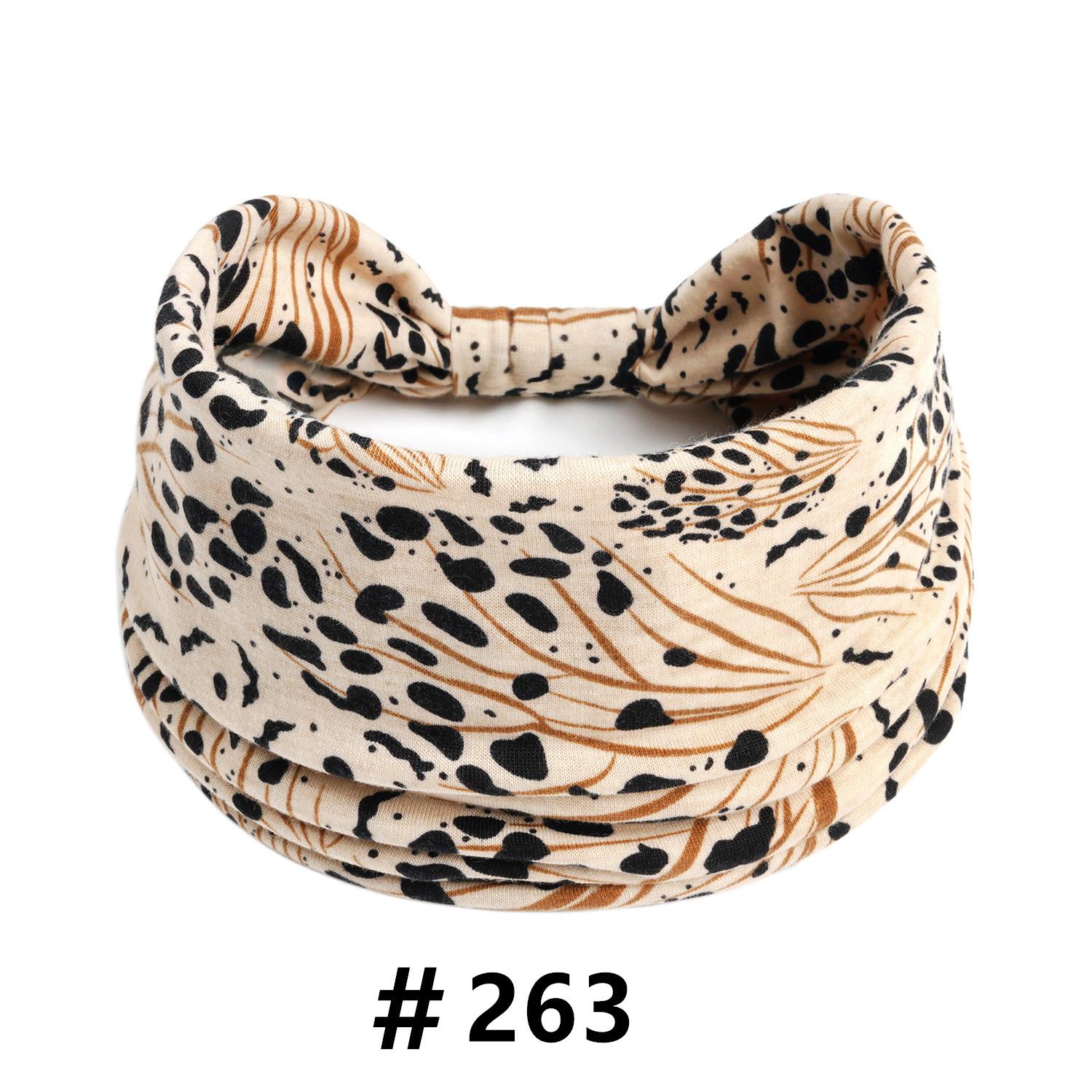 

Повязки на голову с леопардовым принтом для женщин, широкие бохо-тюрбаны, хлопковые эластичные повязки для волос с узлом, нескользящие аксессуары для волос для тренировок