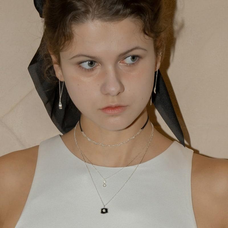 FADEMINE Single Pleats Chain Earrings