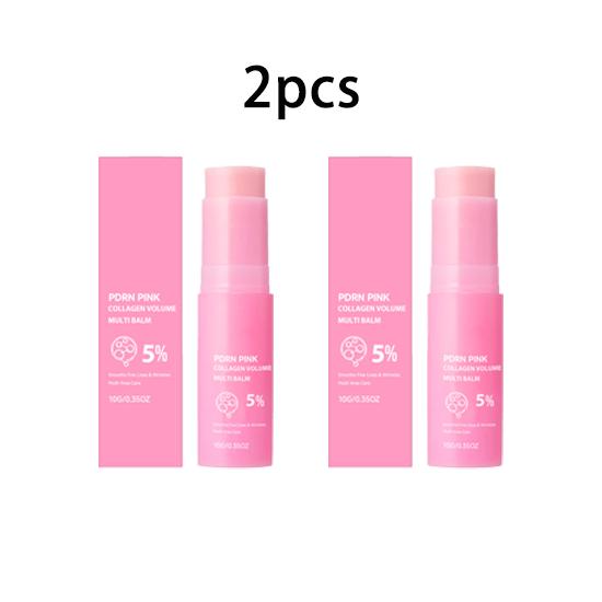 Pink multi-effect moisturizing stick, delicate and gentle moisturizing, dry face and lips, portable soft skin care stick 10g