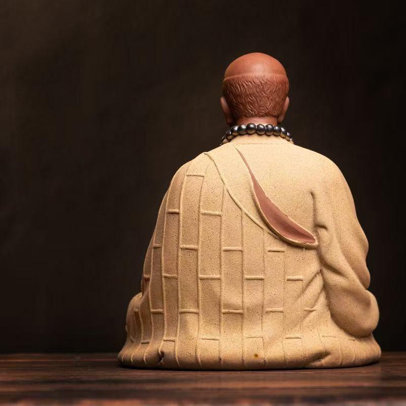 Ceramics Buddhist Figures Sculptures Statue Chinese Buddhist Monk Home Living Room Office Wealth Luck Feng Shui Decoraccessories