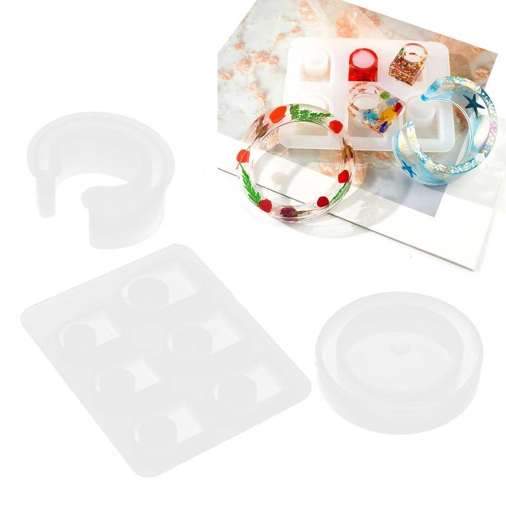 

3pcs White C-Shaped Bracelet Mold Easy Demold Ring Silicone Mold Silicone Mold DIY Handmade