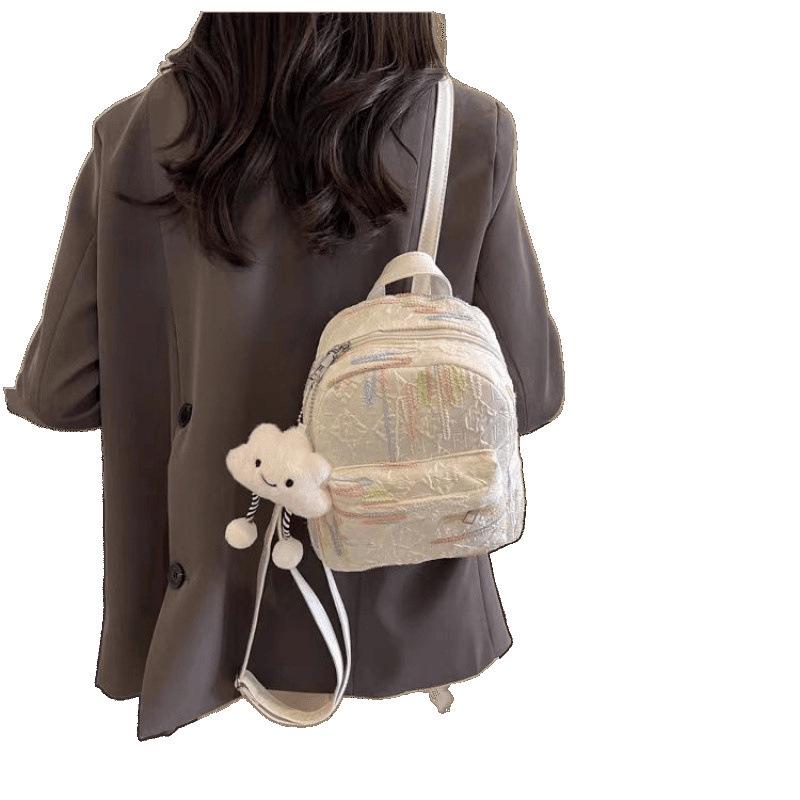 Adorable Mini Backpack for College Women's Spring Outings - Soft Girl Shoulder Bag