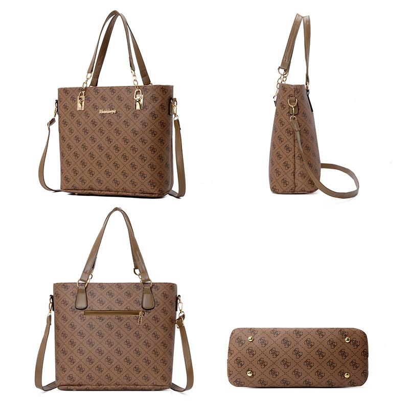 New Presbyopia Bag, High-end Retro Six-piece Set, Letter Plaid Diagonal Span Bag for Women
