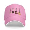 Ukulele gewaschen Unisex Baseballkappe Trucker Snapback Cowboykappen Dad Hat Golfhüte