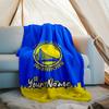 Custom Name Warriors Theme Printed Blanket - Perfect for Couch, Bed, Travel & Outdoor Use | Machine Washable, Cozy & Durable.