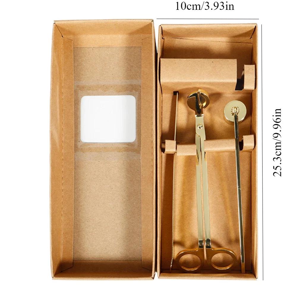 3 in1 Wick Trimmer Snuffer Differ Stainless Steel Candle Accessories Kit with Gift Box Candle Care Set DIY Candle Lover Supplies
