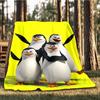 1pc Penguins of Madagascar Outdoor Soft Blanket Ultra Plush, Warm, Versatile, and Easy Care for Camping, and
