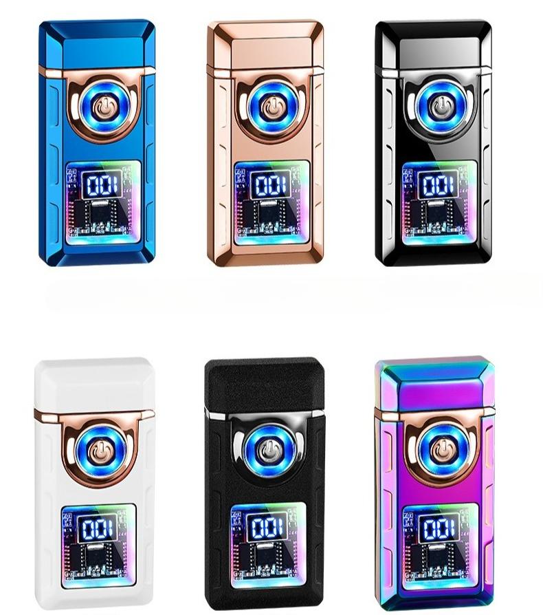 2025 New Fashionable Strong Light Lamp Arc Windproof Lighter Portable Charging Men's High Quality Cigarette Lighter Gift