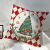 1Pc Christmas Sofa Pillow Ins Red Cushion Nordic New Year Double-Sided Printed Pillow Cover Holiday Decoration Sofa Living Room