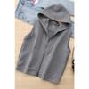 Women's New Autumn Sweater Loose Cardigan Casual Hooded Waistcoat Vest Jacket Sleeveless Versatile Top