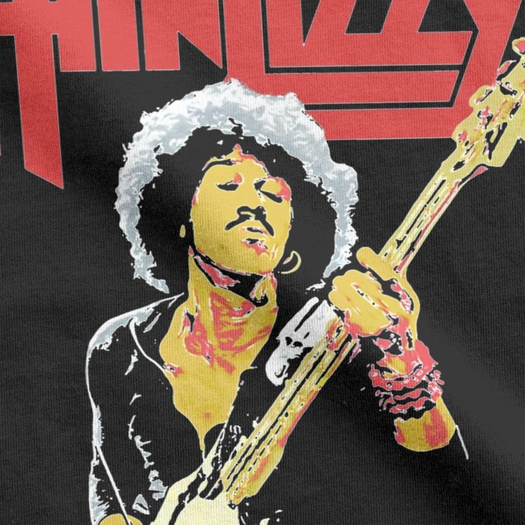Rock Band 90s Men Women's T Shirts Thin Lizzy Leisure Tees Short Sleeve Round Collar T-Shirt Pure Cotton Original Tops