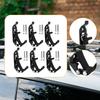 6 Metal Rubber Clamps for Wall Mounting, Garage Storage, Stable Holders Roof Racks