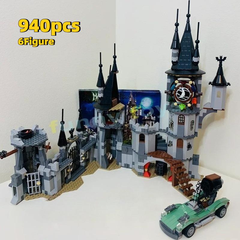 940 יחידות MOC 9468 טירת הערפד אבני בניין מפלצת עגלת צעצוע סט מתנה לבנים ליל כל הקדושים DIY