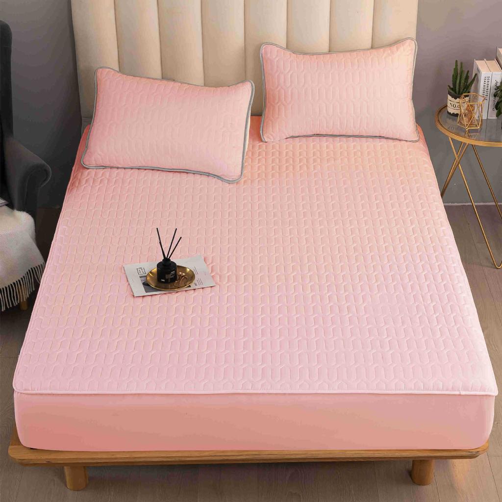 Nowe Pikowane Prześcieradło z Gumką Jednoczęściowe Pyłoszczelne Nakrycie na Łóżko Ochraniacz na Materac Nakrycie na Łóżko Pojedyncze Studencki Dom Studencki Pikowane Prześcieradło z Gumką