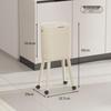 High-Leg Wheeled Trash Can: Stylish, Large-Capacity, with Lid for Kitchen Use