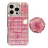 Gilt Mobile Phone Case Apple 16promax Red Plaid Cherry Iphone15 Electroplating 14 Suitable for Various Models