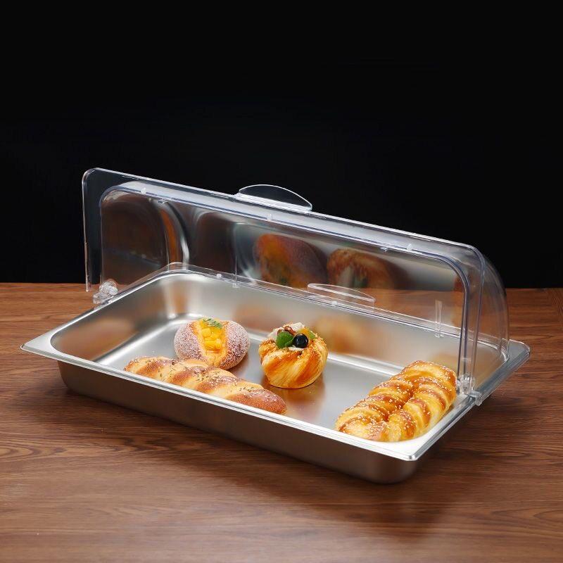 Zhebu Stainless Steel Food Display Tray with Lid