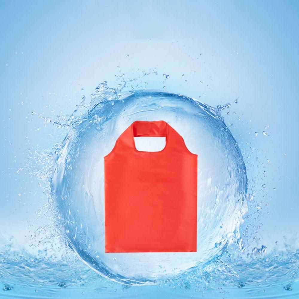 Practical Polyester Solid Color Shopping Bag Eco-friendly Large Grocery Package Bags Reusable Foldable Supermarket Bag for Home