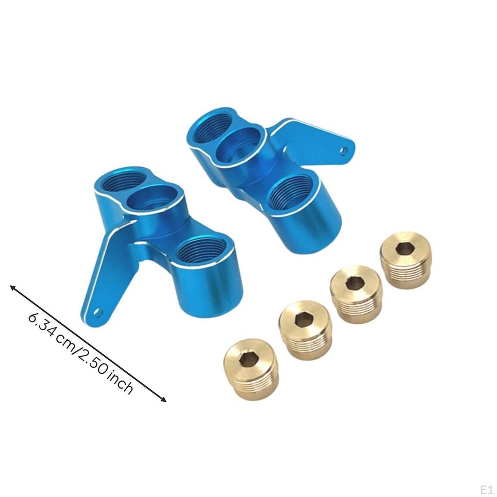 2 Pieces Aluminum Steering Cups CNC Machined Knuckles Anodized Parts