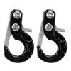 2 BUC Cârlige Remorcă Troliu Aliaj Aluminiu Cârlig de Remorcare pentru Curse pentru Mașină RC de Escaladă 110 Negru